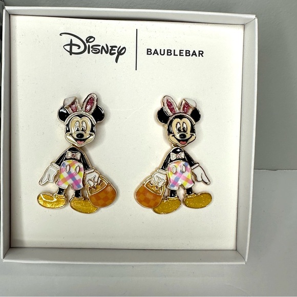 BaubleBar Disney Mickey Mouse Earrings - Easter Bunny Basket - Picture 1 of 5
